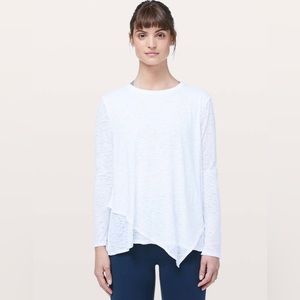 Lululemon White Sweetest Day Long Sleeve *Burnout